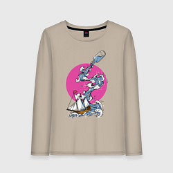 Женский лонгслив Море из бутылки