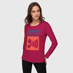Лонгслив хлопковый женский Depeche Mode - Music for the masses merch, цвет: маджента — фото 2