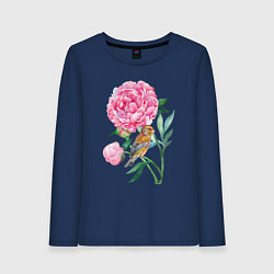 Женский лонгслив Ветка пионов