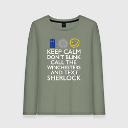 Лонгслив хлопковый женский Doctor Sherlock, цвет: авокадо