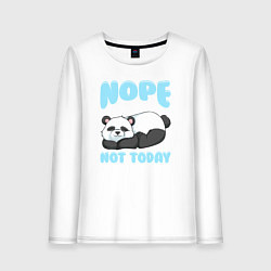 Лонгслив хлопковый женский Неа не сегодня, цвет: белый
