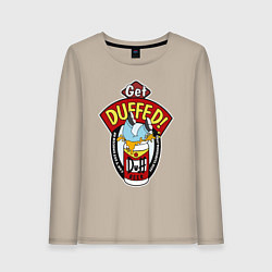 Женский лонгслив Duff beer with Homer