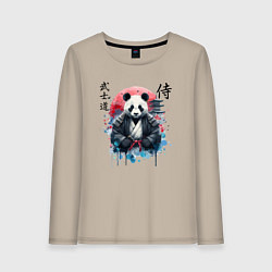 Женский лонгслив Panda - bushido samurai code