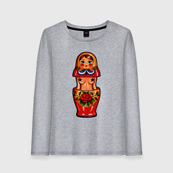 Женский лонгслив Русская барби матрешка без цензуры