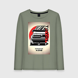 Лонгслив хлопковый женский Toyota Sprinter, цвет: авокадо
