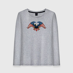 Лонгслив хлопковый женский Орёл - USA, цвет: меланж