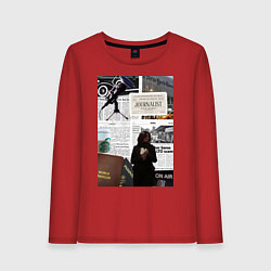 Женский лонгслив Журналист эстетика