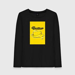 Лонгслив хлопковый женский Butter масло, цвет: черный