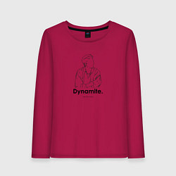 Лонгслив хлопковый женский BTS Dynamite RM, цвет: маджента