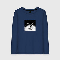 Лонгслив хлопковый женский BTS Ентан, цвет: тёмно-синий