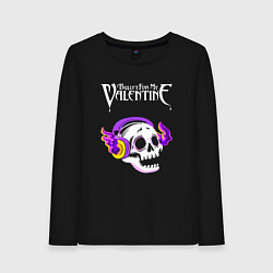 Женский лонгслив Bullet For My Valentine - неоновый череп