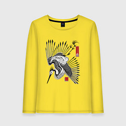 Женский лонгслив Традиционный японский журавль