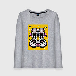 Женский лонгслив Розовые ботинки