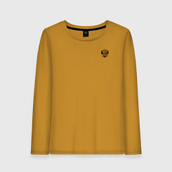 Женский лонгслив За веру царя и святую триединую Русь малый герб че