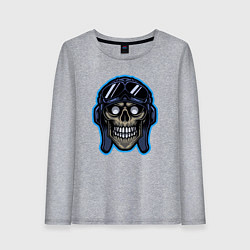 Женский лонгслив Авиатор череп