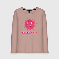 Женский лонгслив Pink coronavirus