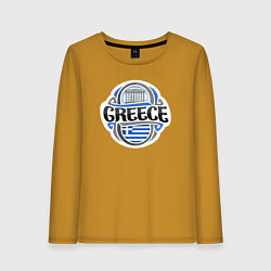 Лонгслив хлопковый женский Греция, цвет: горчичный