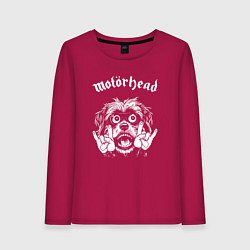 Лонгслив хлопковый женский Motorhead rock dog, цвет: маджента