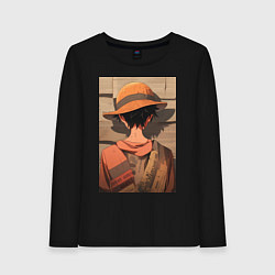 Женский лонгслив Ван-Пис Луффи стенгазета