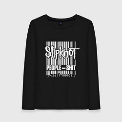 Лонгслив хлопковый женский Slipknot - people shit, цвет: черный