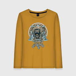 Женский лонгслив Медведь и обереги