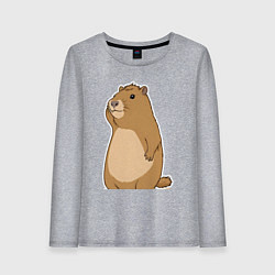 Женский лонгслив Прекрасная капибара