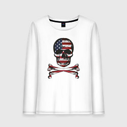 Женский лонгслив Skull USA