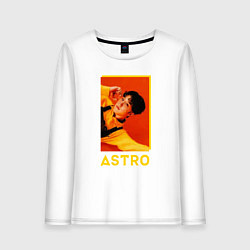 Лонгслив хлопковый женский Astro ЧжинЧжин, цвет: белый