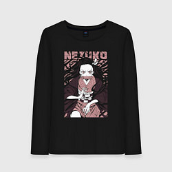 Лонгслив хлопковый женский Nezuko black total cost, цвет: черный