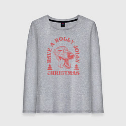 Женский лонгслив Новогодний грейхаунд