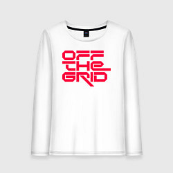 Лонгслив хлопковый женский Off the grid logo, цвет: белый