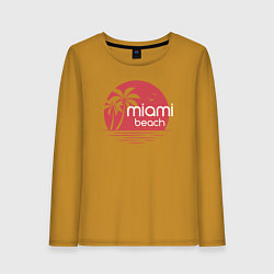 Женский лонгслив Пляж Майами