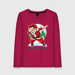 Лонгслив хлопковый женский Dab Santa, цвет: маджента