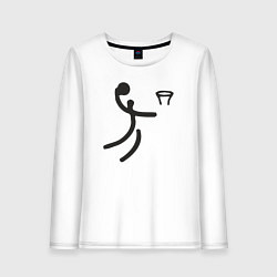 Женский лонгслив Слэм данк минимализм