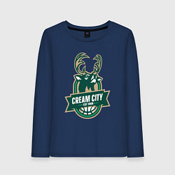 Женский лонгслив Milwaukee Bucks cream city
