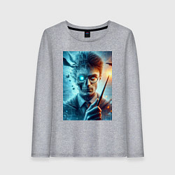 Женский лонгслив Harry Potter - wizard with magic stick
