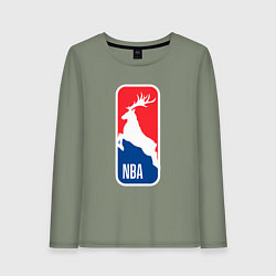 Лонгслив хлопковый женский NBA Bucks, цвет: авокадо