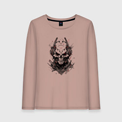 Женский лонгслив Кибернетический череп