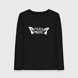 Лонгслив хлопковый женский Paramore - logo, цвет: черный