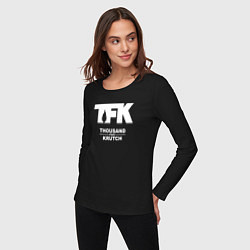 Лонгслив хлопковый женский Thousand Foot Krutch - logo, цвет: черный — фото 2