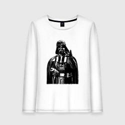 Лонгслив хлопковый женский Дарт Вейдер ситх, цвет: белый