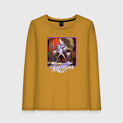 Лонгслив хлопковый женский Зарянка, цвет: горчичный
