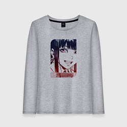 Женский лонгслив Улыбчивая девушка