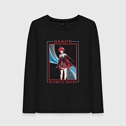 Лонгслив хлопковый женский Danjin Scarlet Shade, цвет: черный