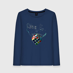 Женский лонгслив Рубик в воде