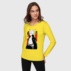 Лонгслив хлопковый женский Токийские мстители Мандзиро, цвет: желтый — фото 2