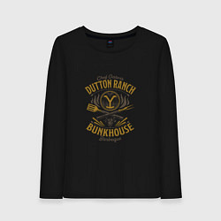 Лонгслив хлопковый женский Даттон ранч, цвет: черный