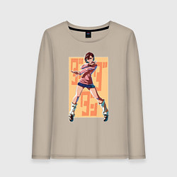 Лонгслив хлопковый женский Momo Ayase, цвет: миндальный