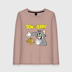 Женский лонгслив Том и Джерри - кот и мышь