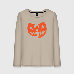 Лонгслив хлопковый женский Wu-Tang halloween, цвет: миндальный